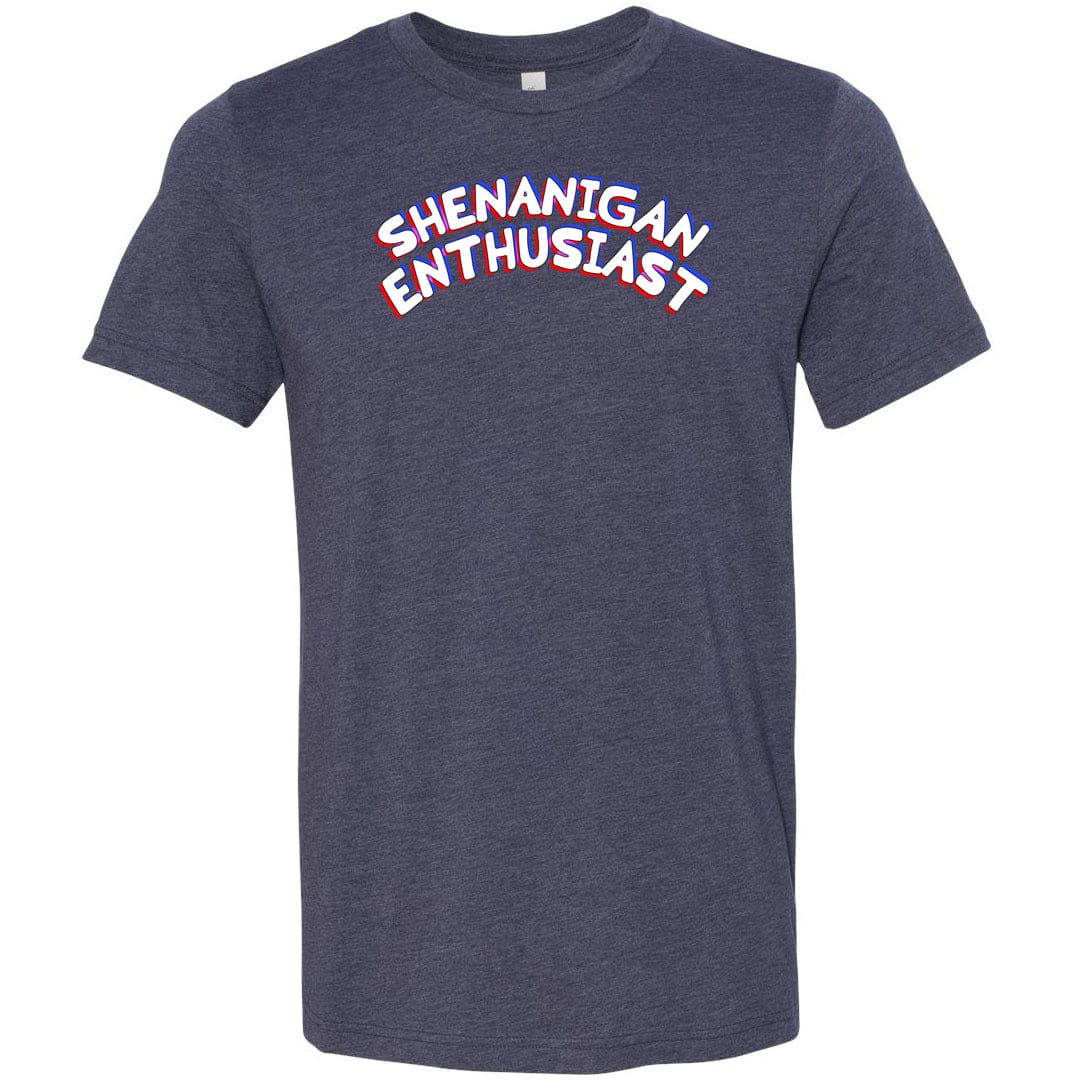 Shenanigan Enthusiast Unisex Premium Tee - Heather Midnight Navy / XS