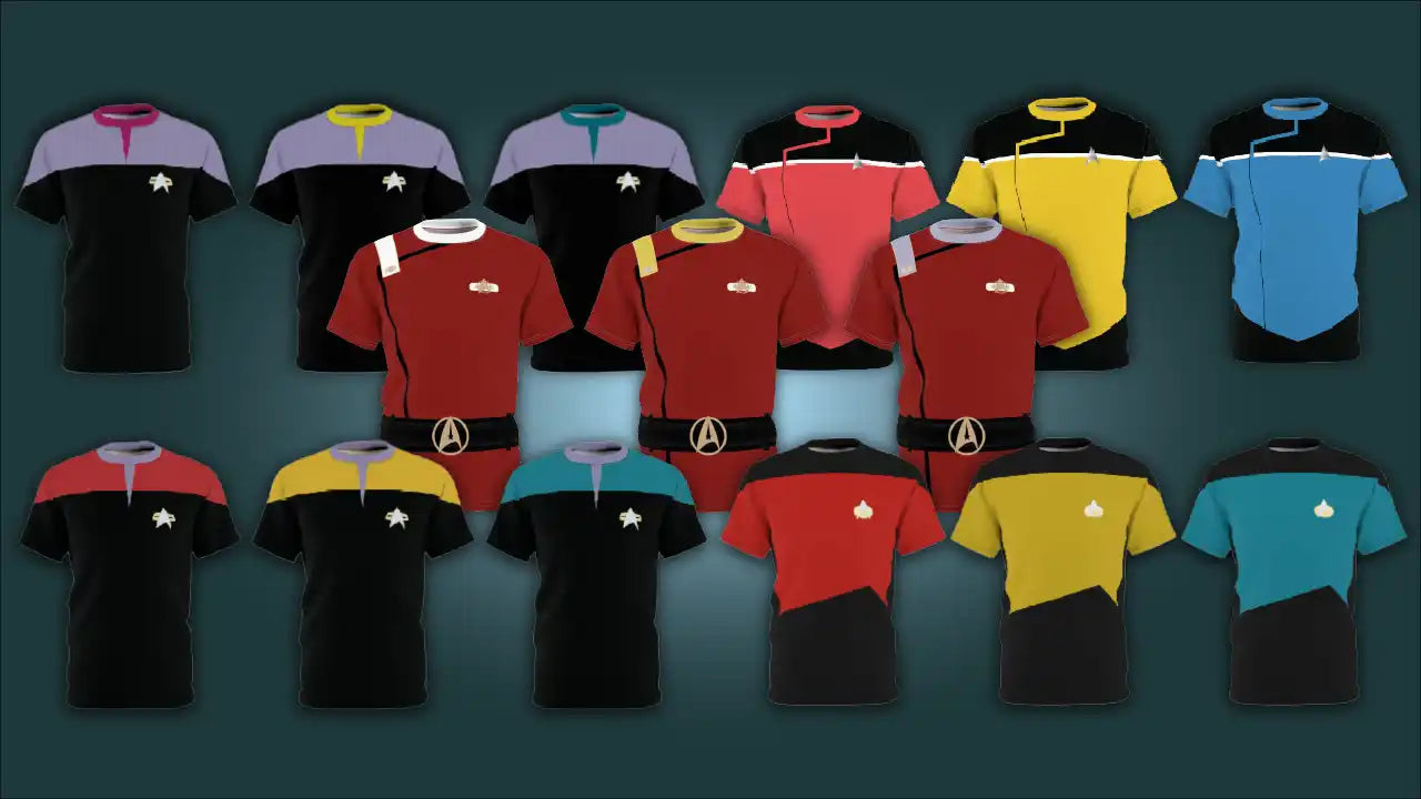 Star trek uniform shirt collection.