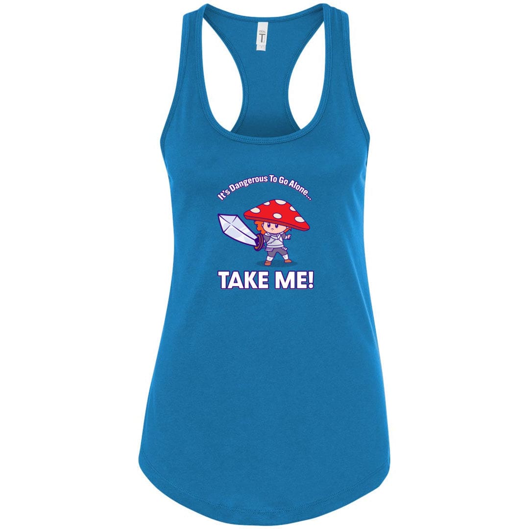 Take Me! Womens Premium Racerback Tank - Turquoise / S