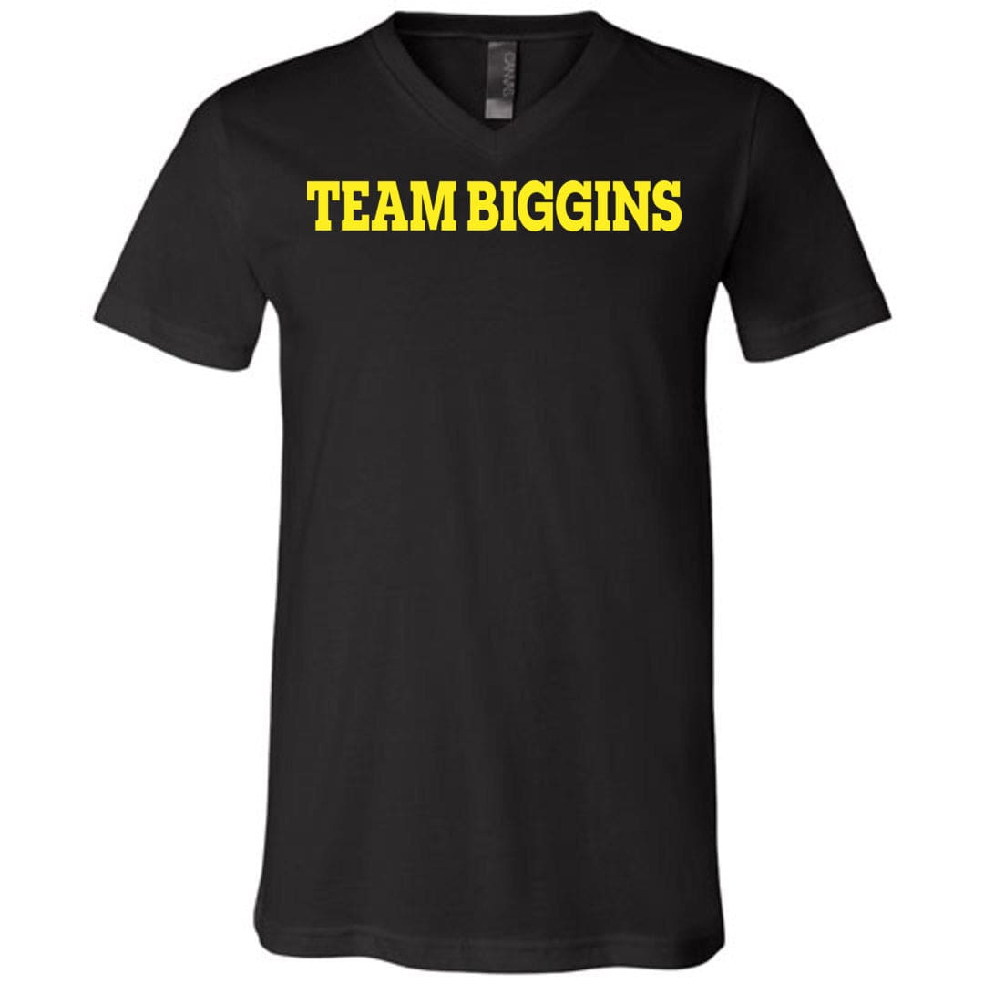 Team Biggins Unisex Premium V-Neck Tee - Black / S