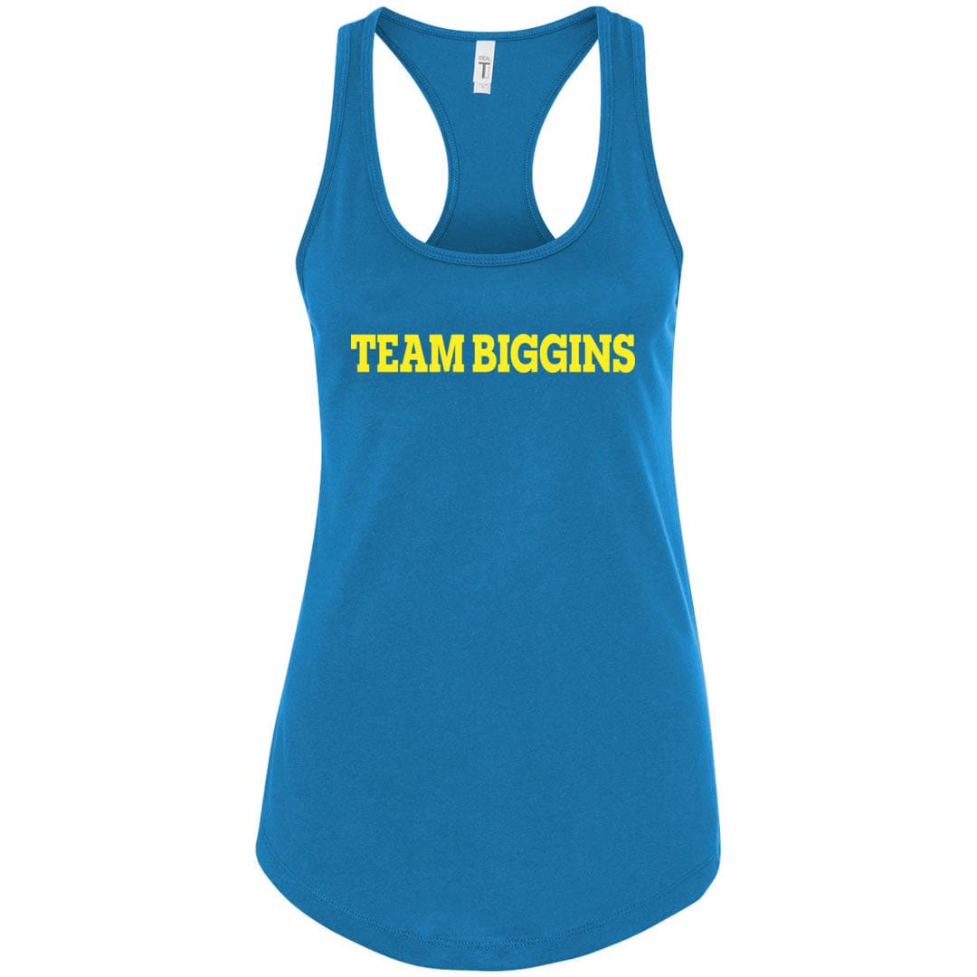 Team Biggins Womens Premium Racerback Tank - Turquoise / S