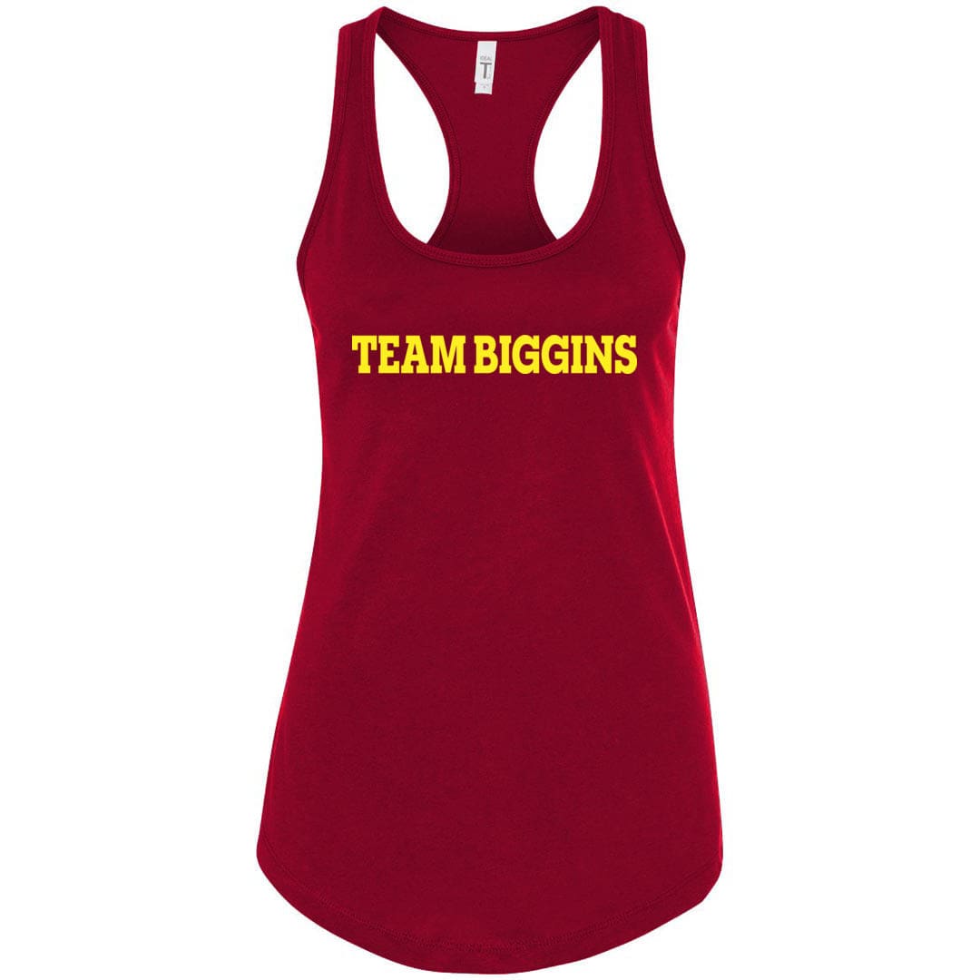 Team Biggins Womens Premium Racerback Tank - Scarlet / S