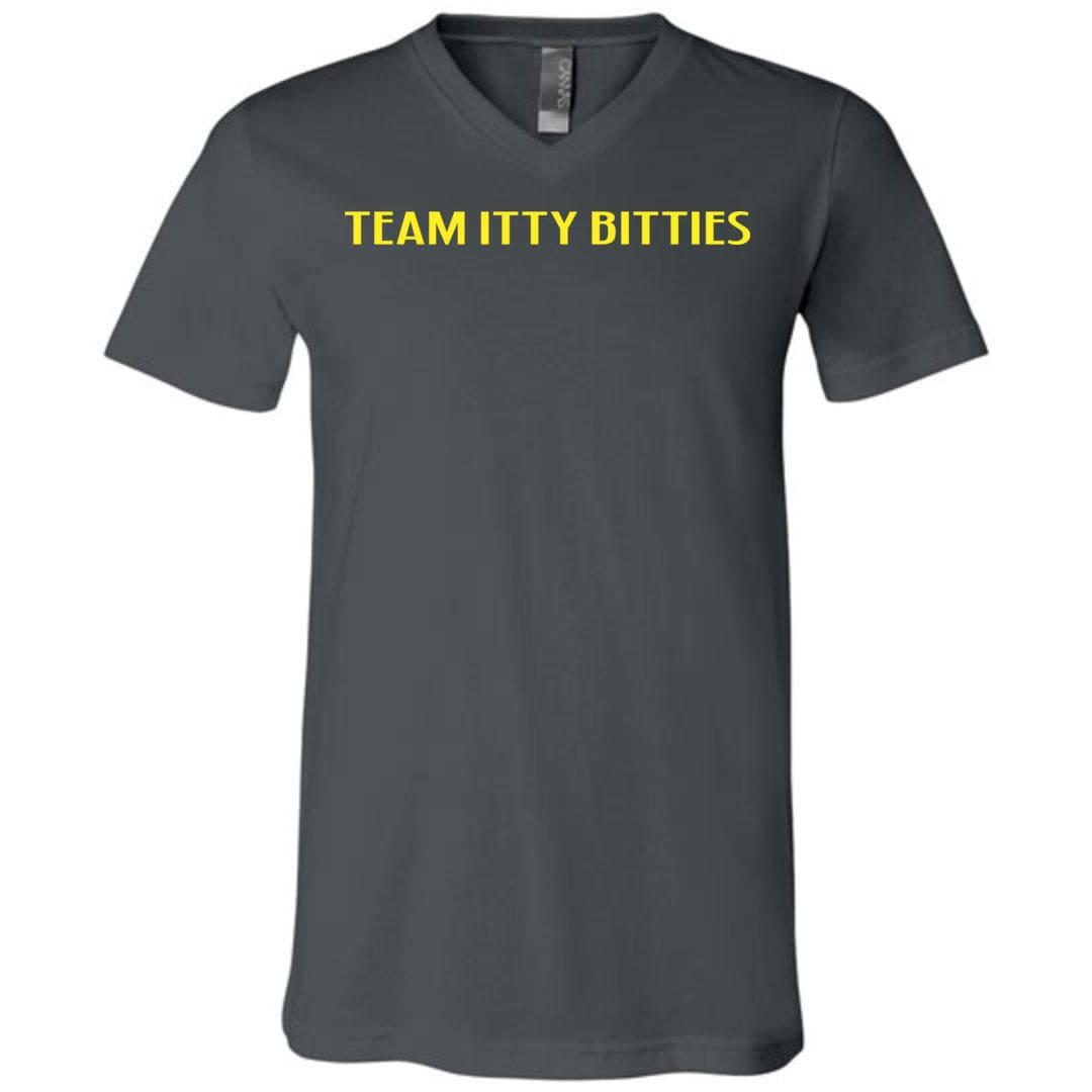 Team Itty Bitties Unisex Premium V-Neck Tee - Asphalt / S