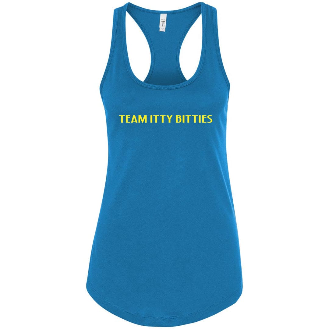 Team Itty Bitties Womens Premium Racerback Tank - Turquoise / S