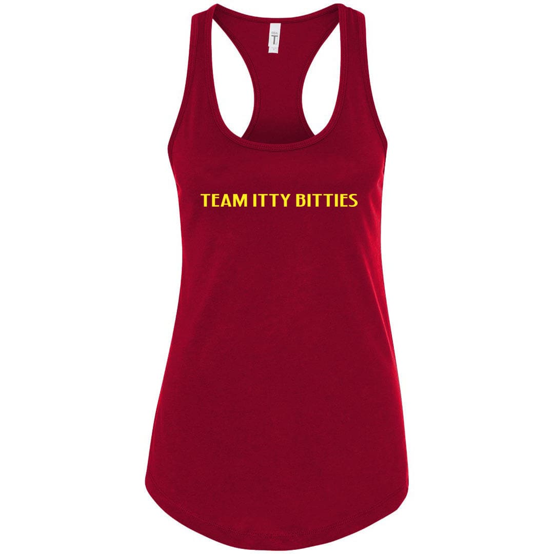 Team Itty Bitties Womens Premium Racerback Tank - Scarlet / S