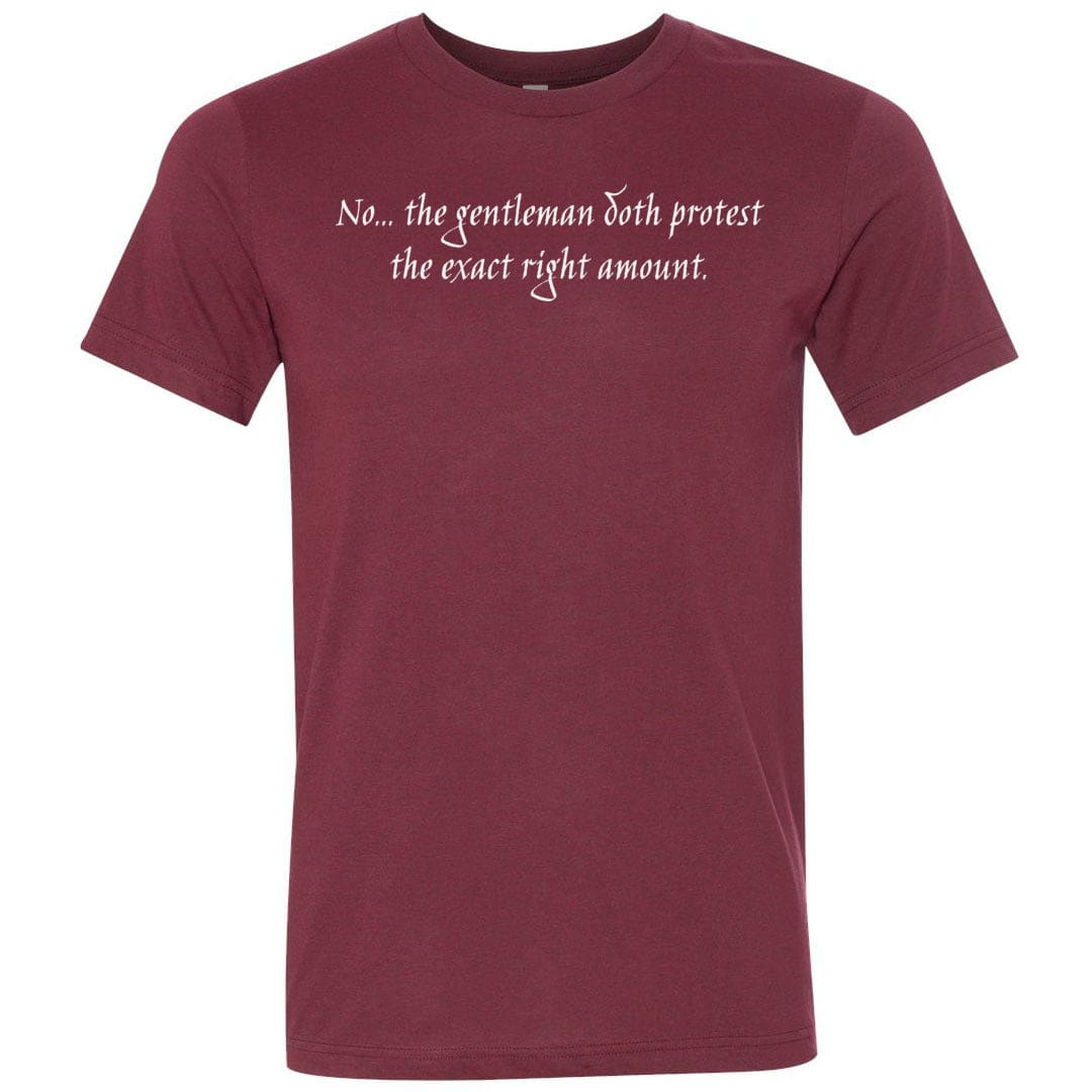 The Gentleman Doth Protest Unisex Premium Tee - Heather Cardinal / XS