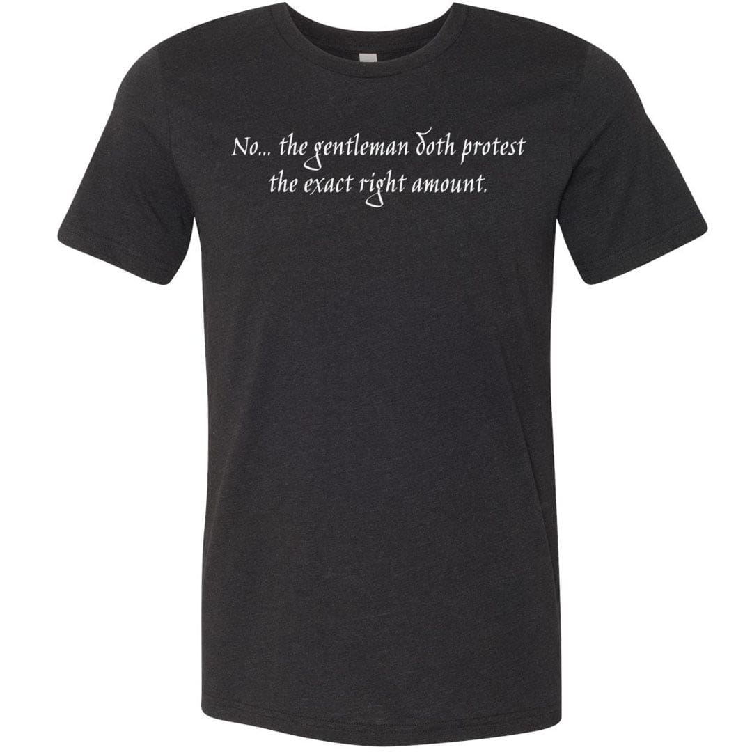 The Gentleman Doth Protest Unisex Premium Tee - Black Heather / XS