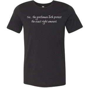 The Gentleman Doth Protest Unisex Premium Tee - Black Heather / XS