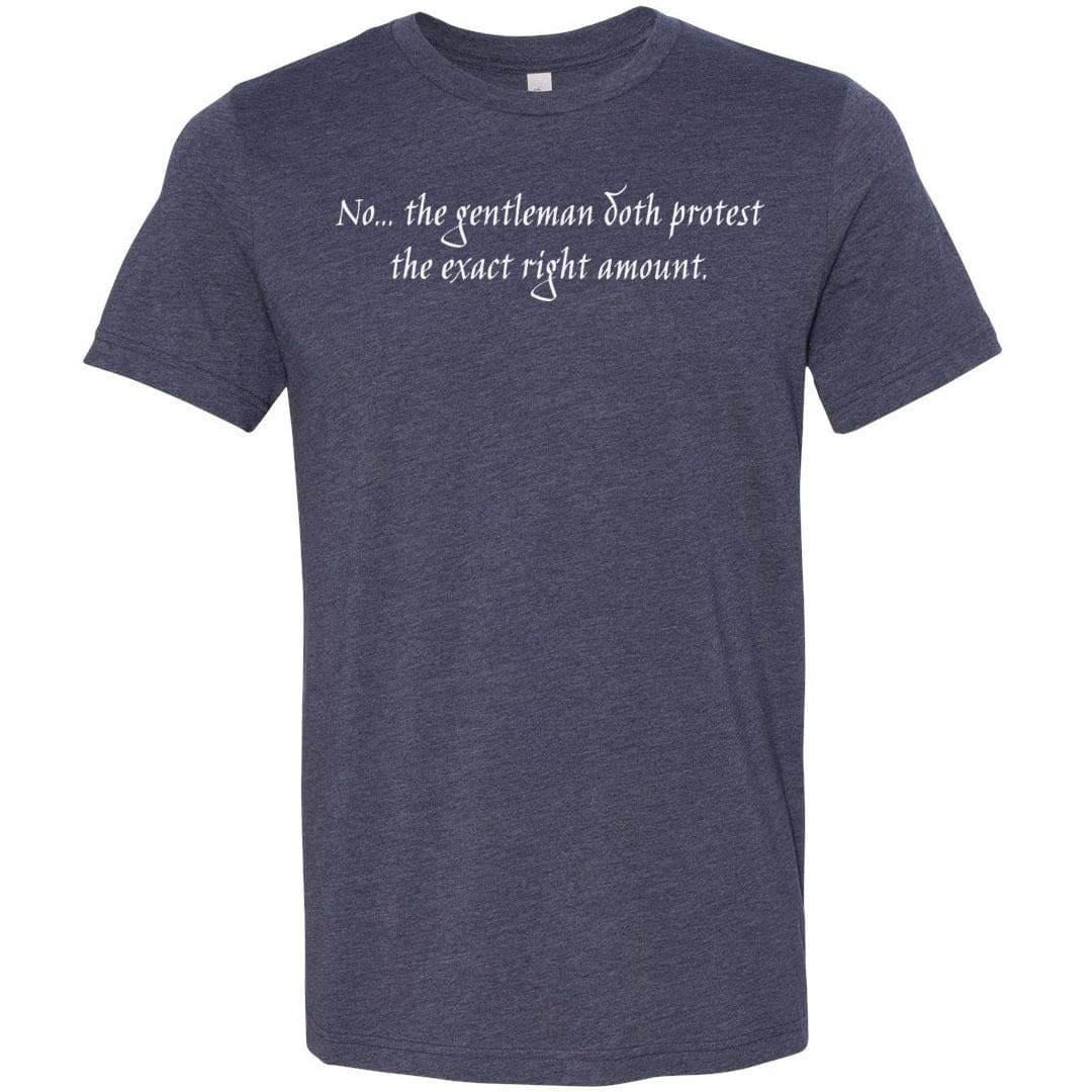 The Gentleman Doth Protest Unisex Premium Tee - Heather Midnight Navy / XS