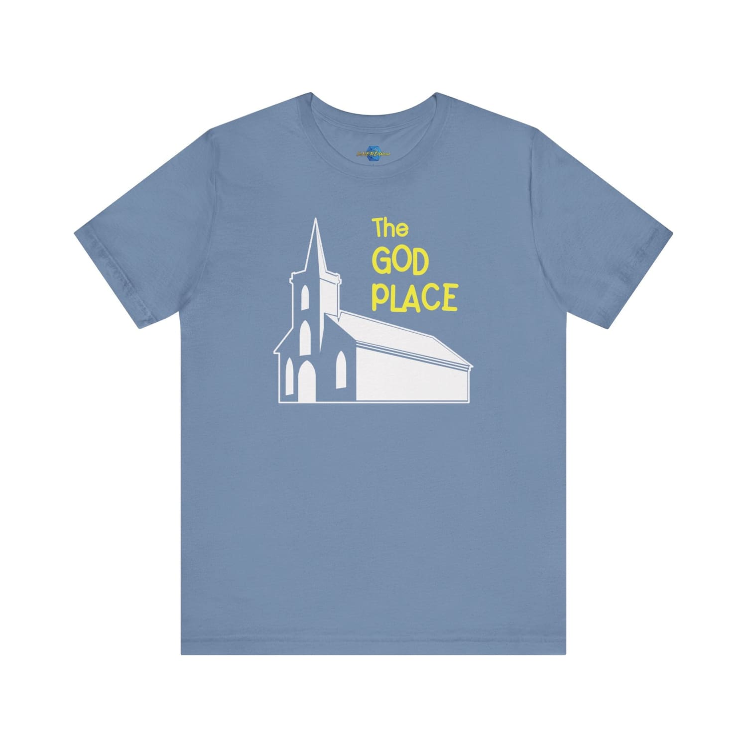 The God Place Unisex Premium Jersey Tee - Steel Blue / S - T-Shirt