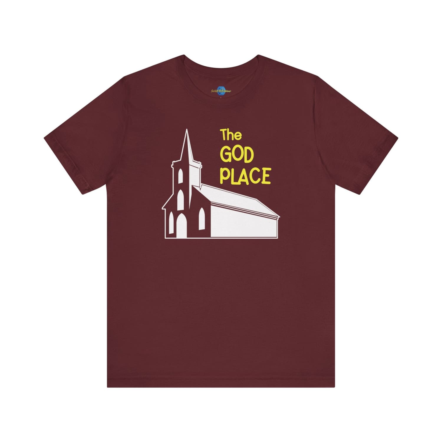 The God Place Unisex Premium Jersey Tee - Maroon / S - T-Shirt