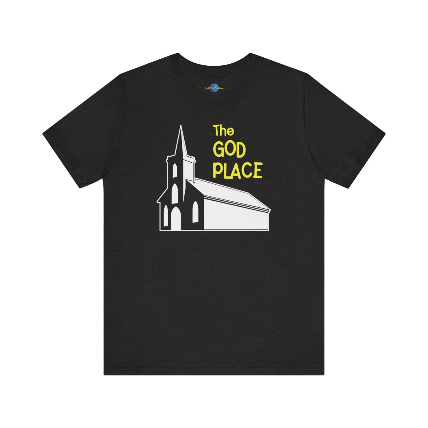 The God Place Unisex Premium Jersey Tee - Black Heather / S - T-Shirt