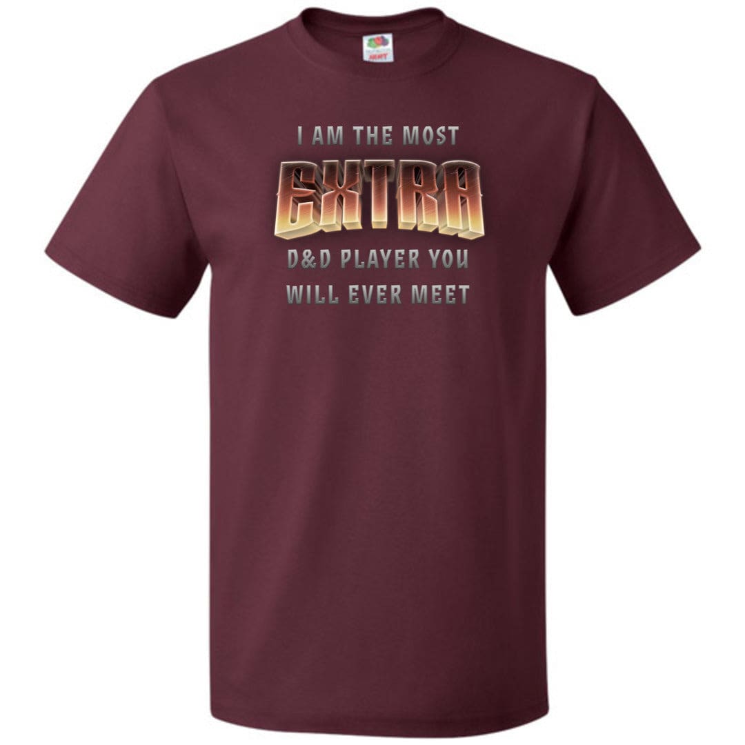 The Most EXTRA D&D Player Unisex Classic Tee - Maroon / S