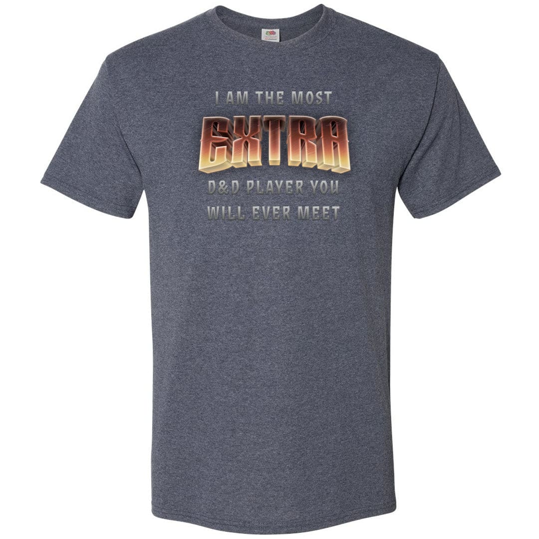 The Most EXTRA D&D Player Unisex Classic Tee - Vintage Heather Navy / S