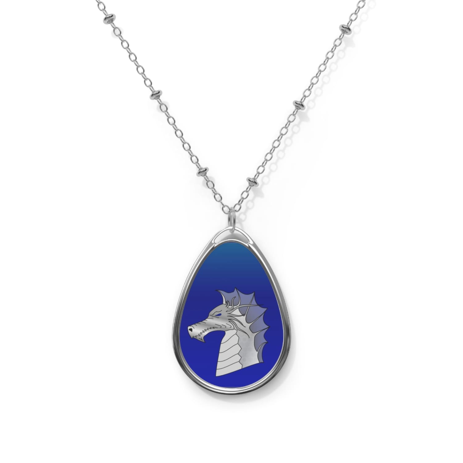 The Platinum Dragon - Bahamut - Paladine - Holy Symbol Necklace - One Size / Silver - Accessories