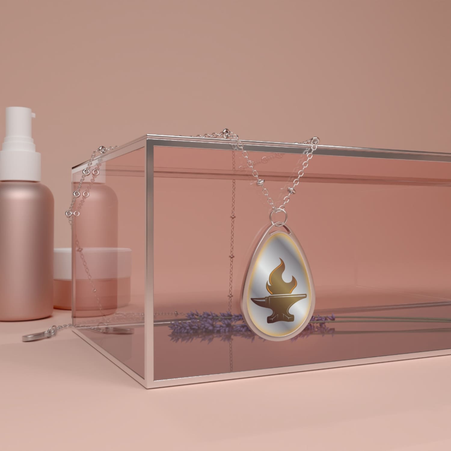 The Soul Forger - Moradin - Reorx - D&D TTRPG Holy Symbol Necklace - One Size / Silver - Accessories