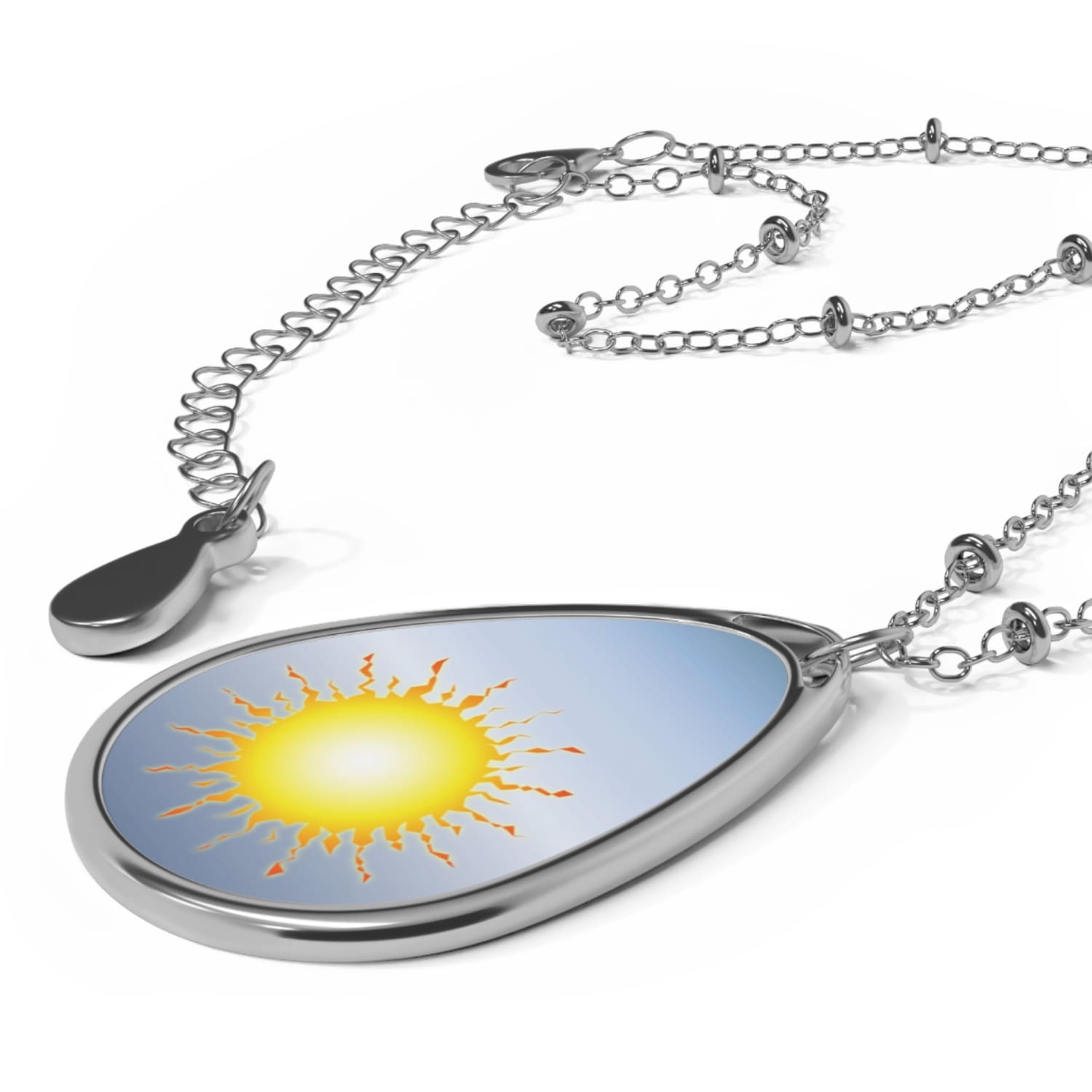 The Sun - Pelor - Amaunator - Lathander Holy Symbol Necklace - One Size / Silver - Accessories