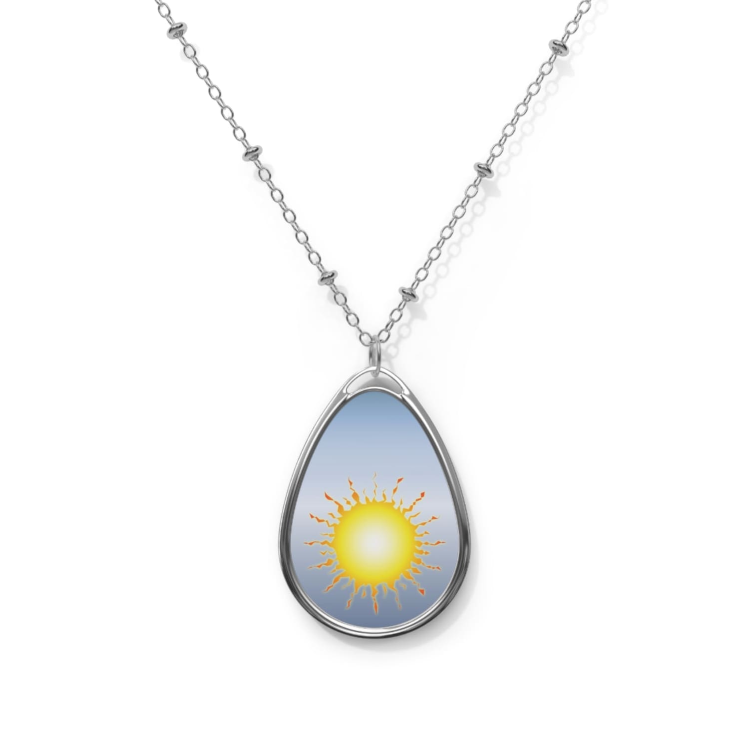 The Sun - Pelor - Amaunator - Lathander Holy Symbol Necklace - One Size / Silver - Accessories