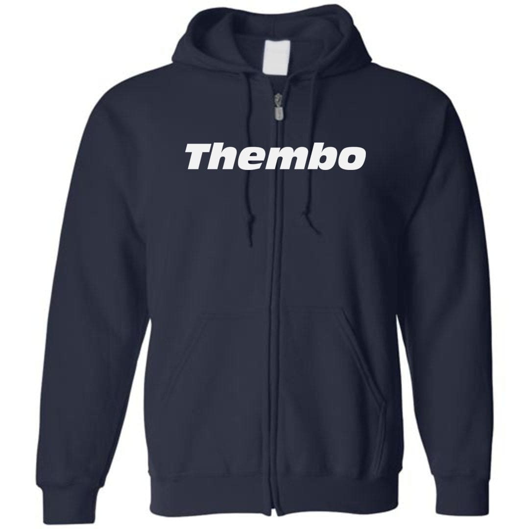 Thembo Unisex Zip Hoodie - Navy / S