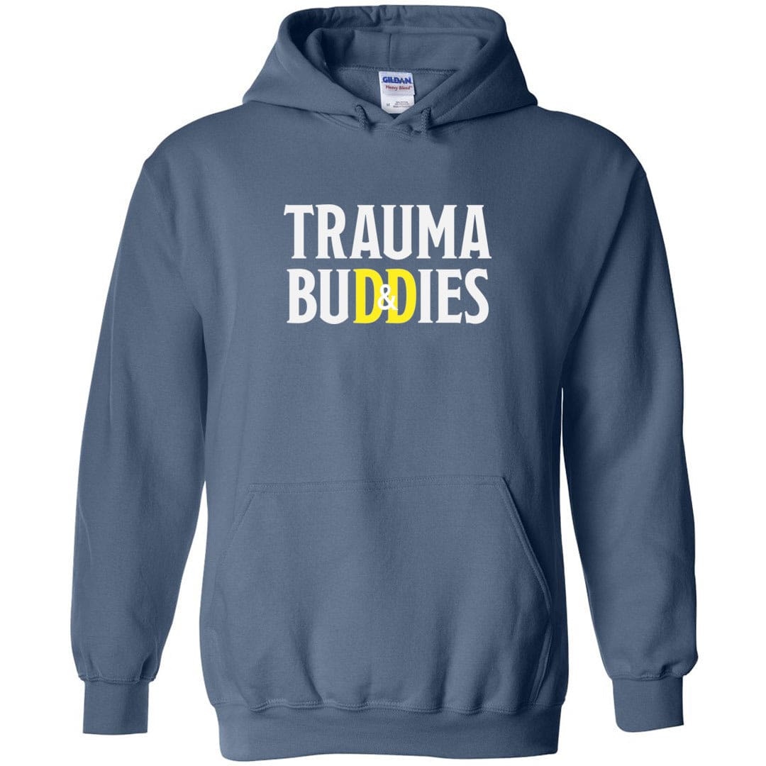 Trauma Buddies Unisex Pullover Hoodie - Indigo Blue / S