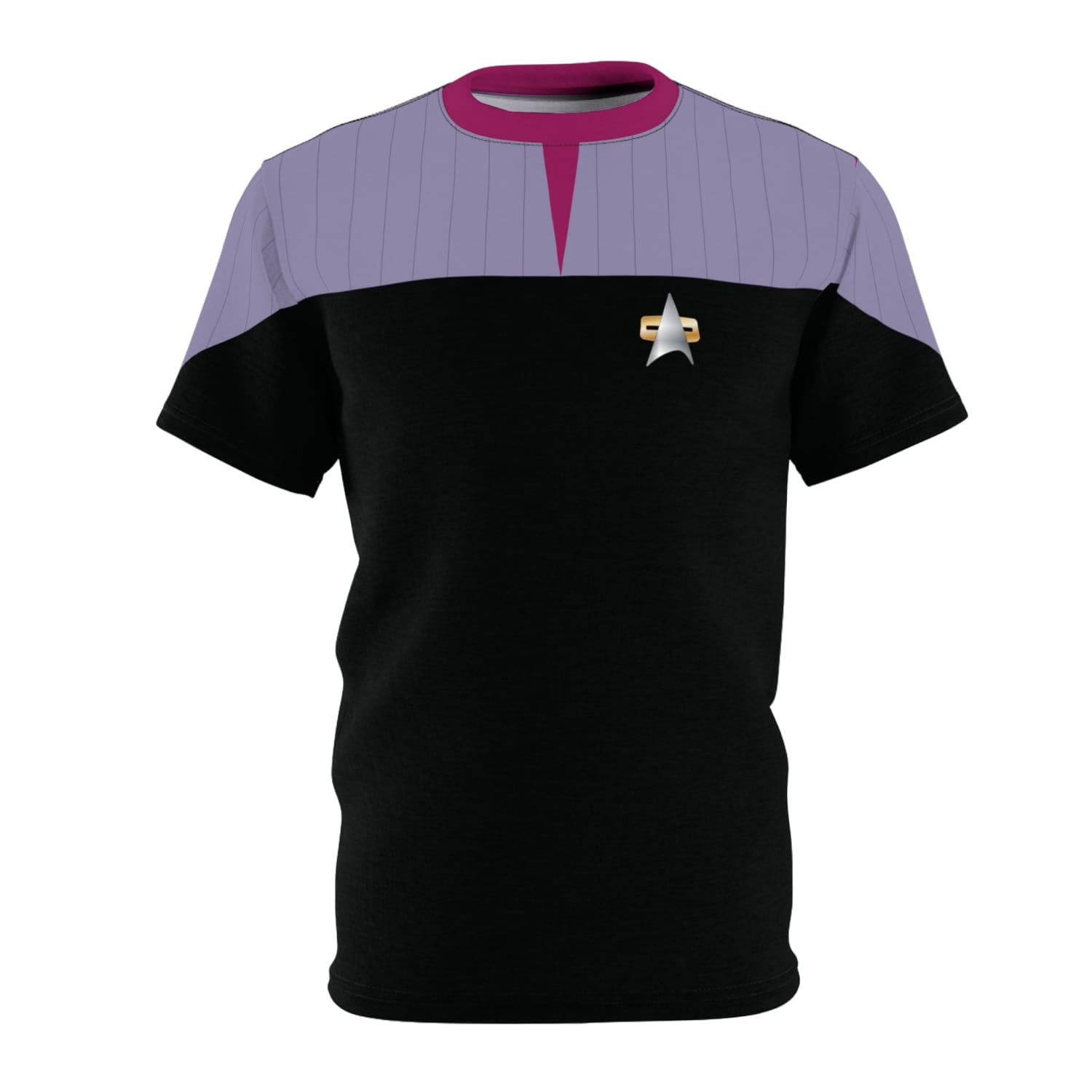 Trek Uniform Tee DS9 - Command Red Unisex AOP Black stitching / 4 oz. S All Over Prints