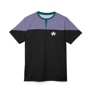 Trek Uniform Tee DS9 - Sciences Blue - Unisex AOP Tee - All Over Prints