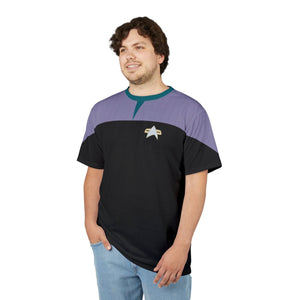 Trek Uniform Tee DS9 - Sciences Blue - Unisex AOP Tee - All Over Prints