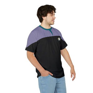 Trek Uniform Tee DS9 - Sciences Blue - Unisex AOP Tee - All Over Prints