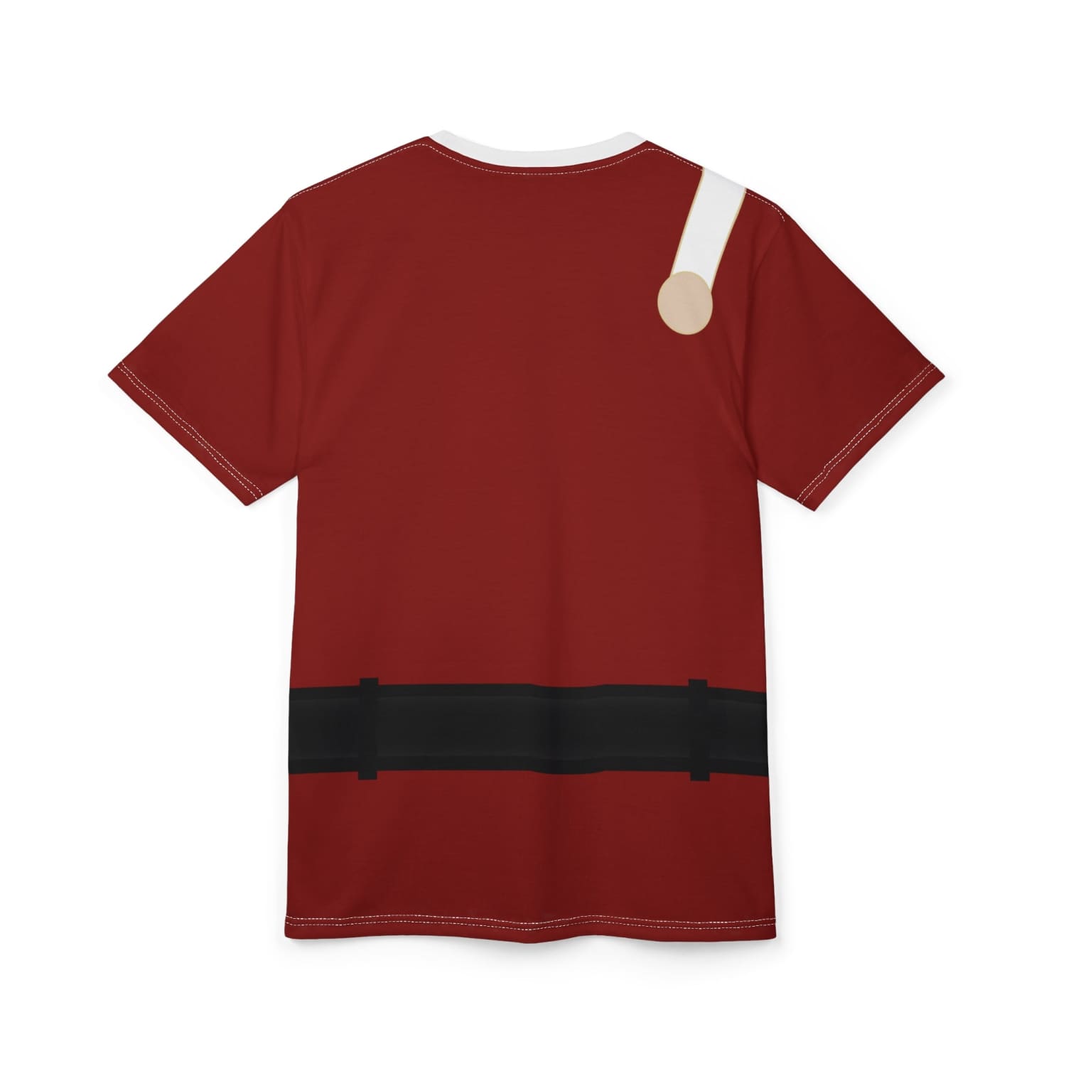 Trek Uniform Tee Movie - Command White - Unisex AOP Tee - Monster Maroon - All Over Prints