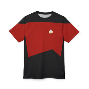 Trek Uniform Tee TNG - Command Red - Unisex AOP Tee - All Over Prints