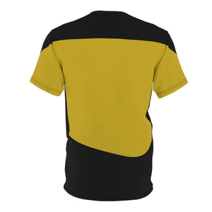 Trek Uniform Tee TNG - Operations Gold - Unisex AOP Tee - All Over Prints