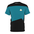 Trek Uniform Tee TNG - Sciences Blue - Unisex AOP Tee - Black stitching / 4 oz. / S - All Over Prints