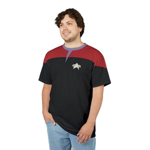 Trek Uniform Tee Voyager - Command Red - Unisex AOP Tee - All Over Prints
