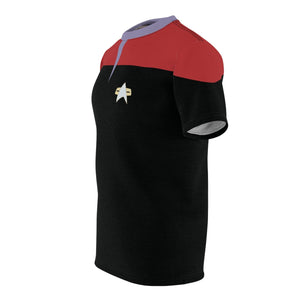 Trek Uniform Tee Voyager - Command Red - Unisex AOP Tee - All Over Prints
