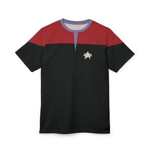 Trek Uniform Tee Voyager - Command Red - Unisex AOP Tee - All Over Prints