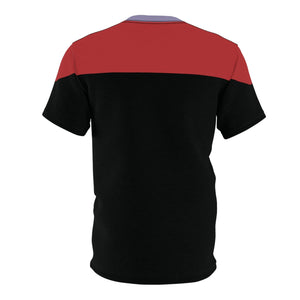 Trek Uniform Tee Voyager - Command Red - Unisex AOP Tee - All Over Prints
