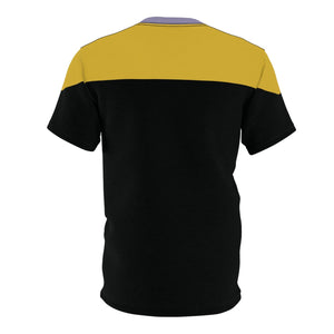 Trek Uniform Tee Voyager - Operations Gold - Unisex AOP Tee - All Over Prints