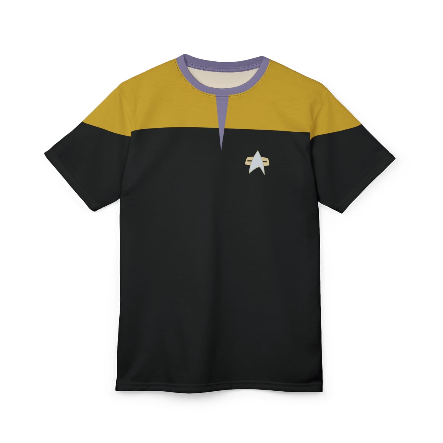 Trek Uniform Tee Voyager - Operations Gold - Unisex AOP Tee - All Over Prints