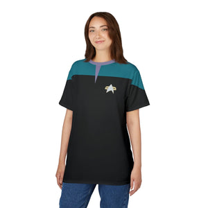 Trek Uniform Tee Voyager - Sciences Blue - Unisex AOP Tee - All Over Prints