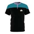 Trek Uniform Tee Voyager - Sciences Blue - Unisex AOP Tee - Black stitching / 4 oz. / S - All Over Prints