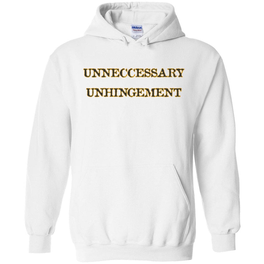 Unneccessary Unhingement Unisex Pullover Hoodie - White / S