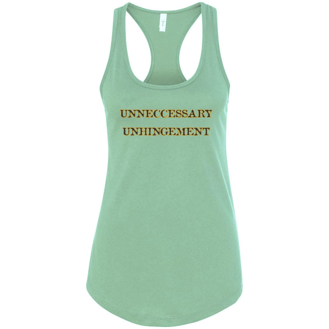 Unneccessary Unhingement Womens Premium Racerback Tank - Mint / S