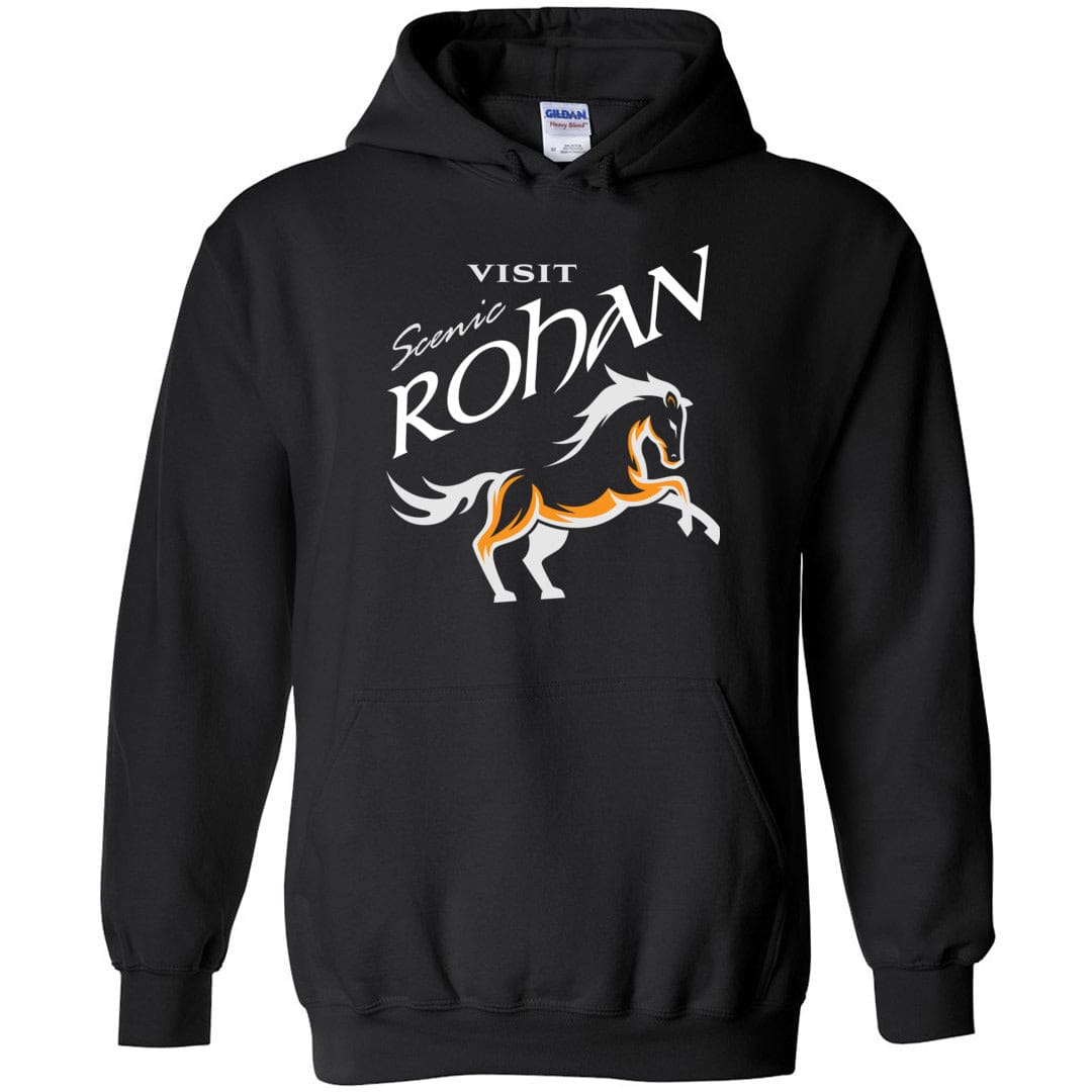 Visit Scenic Rohan Unisex Pullover Hoodie - Black / S