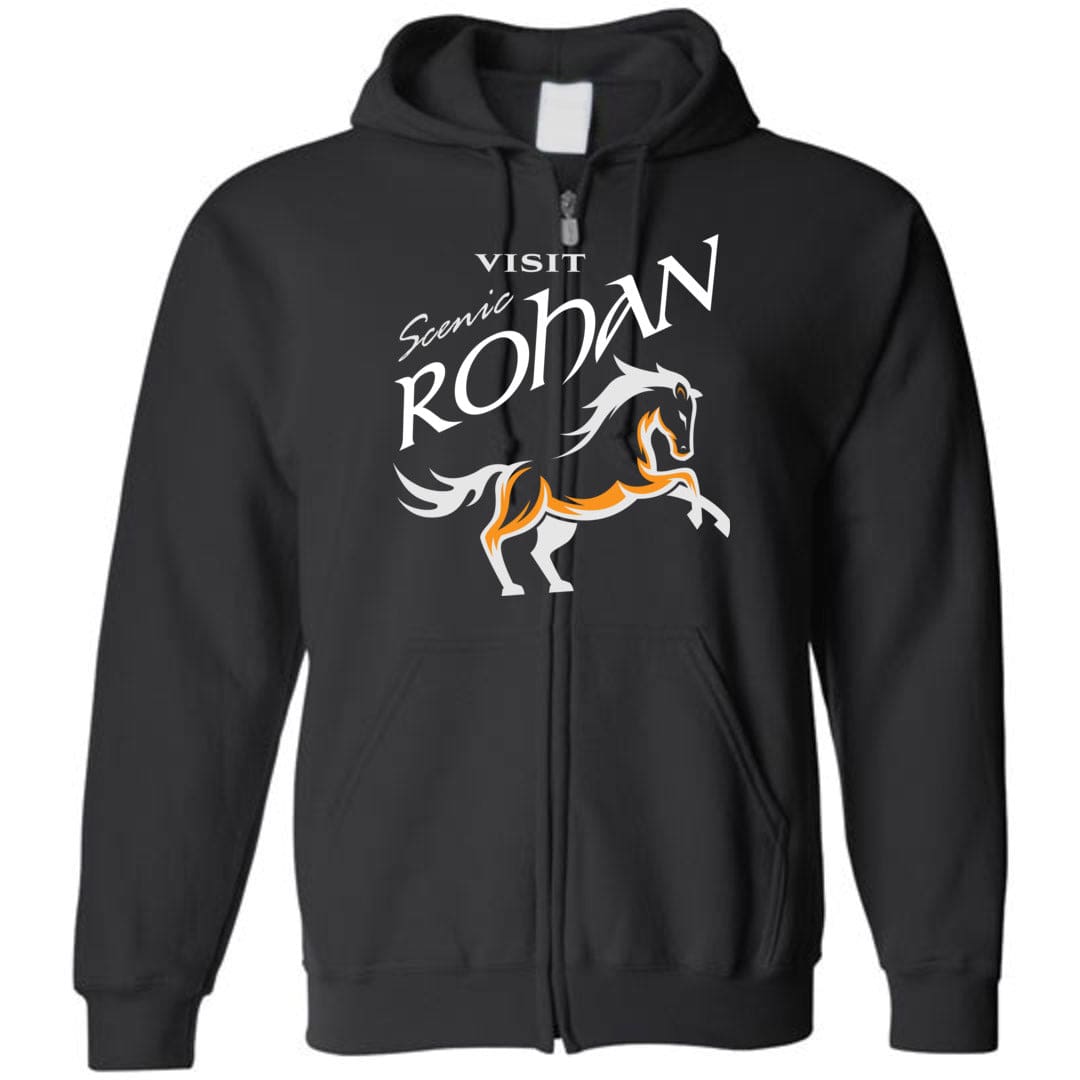 Visit Scenic Rohan Unisex Zip Hoodie - Black / S