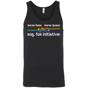 We’re Here We’re Queer Roll for Initiative Unisex Premium Tank - Black / S