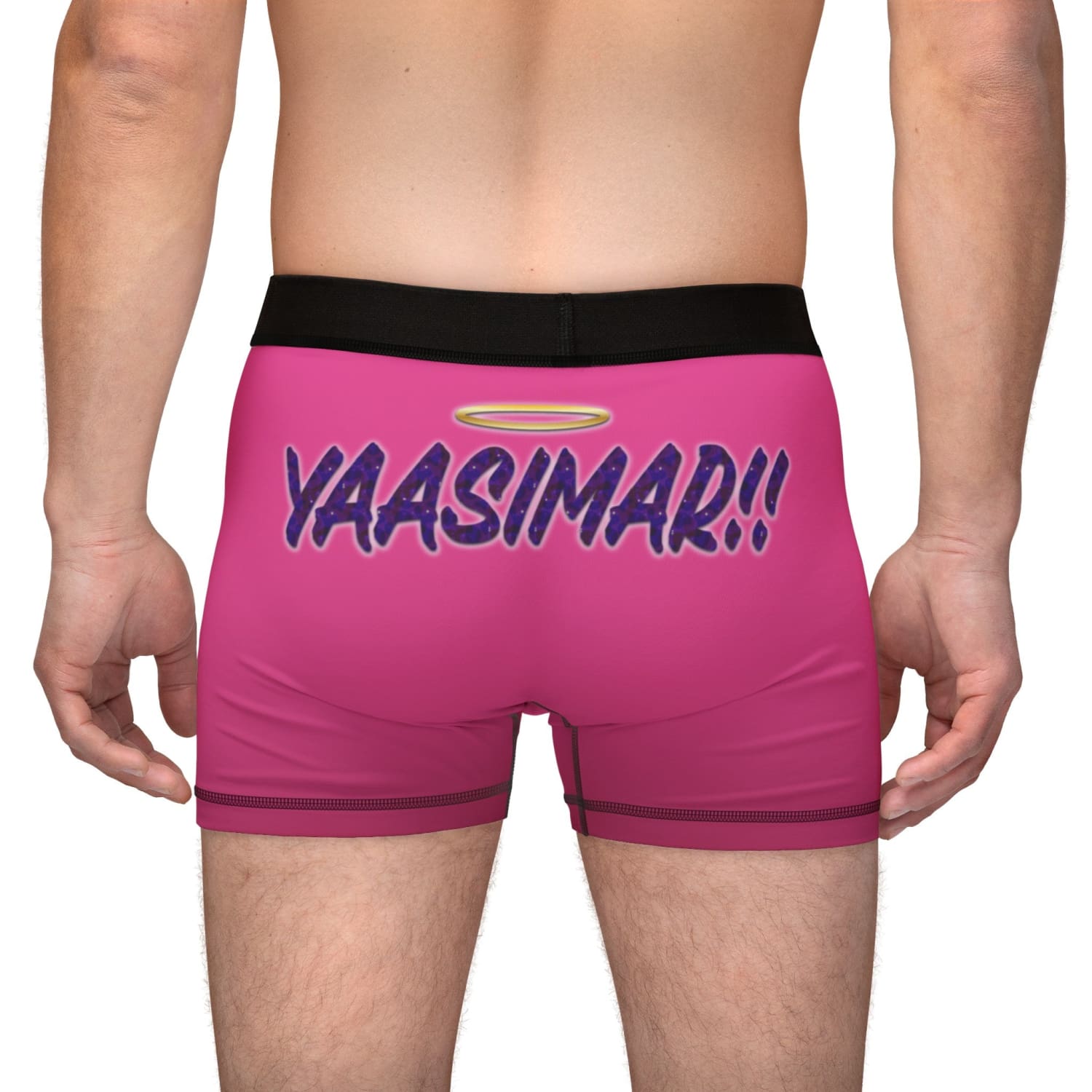 Yaasimar!! Mens Boxer Briefs - S / Black stitching - All Over Prints