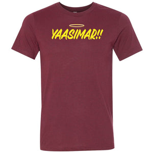YAASIMAR!! Unisex Premium Tee - Heather Cardinal / XS