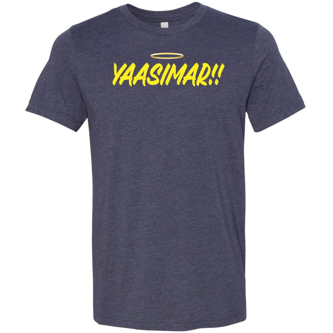 YAASIMAR!! Unisex Premium Tee - Heather Midnight Navy / XS