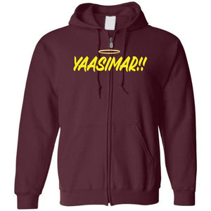 YAASIMAR!! Unisex Zip Hoodie - Maroon / S