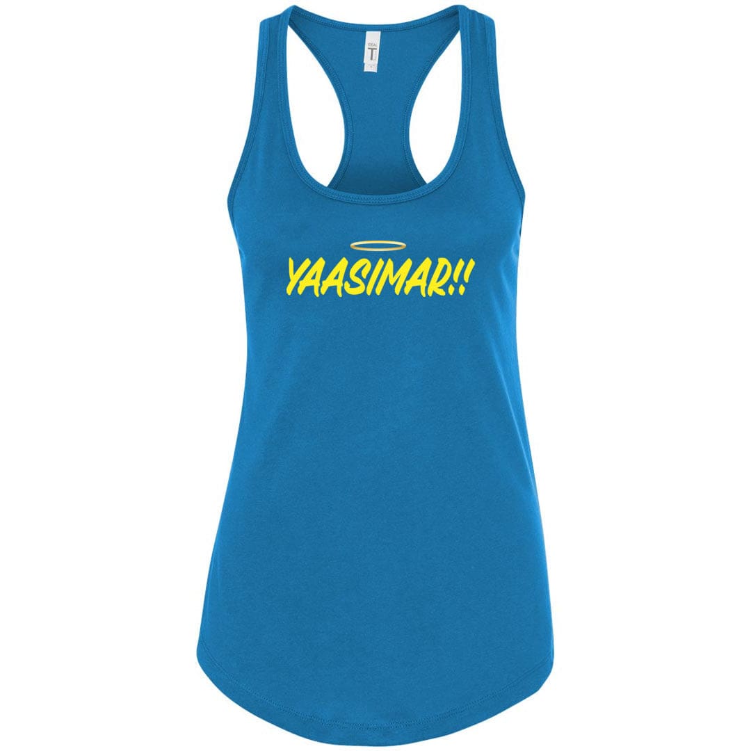 YAASIMAR!! Womens Racerback Tank - Turquoise / S